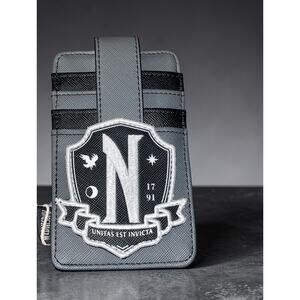 Loungefly Wednesday Nevermore Academy Uniform Wallet Snap Card Holder Thing NWT